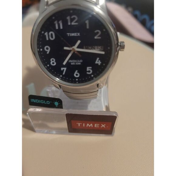 Timex Mens Easy‎ Reader Indiglo Expander Watch35mmWater ResistantT20031